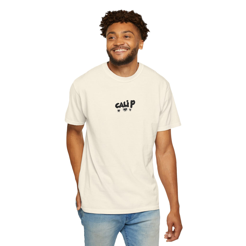 Cali P Signature Embroidered Garment-Dyed T-Shirt