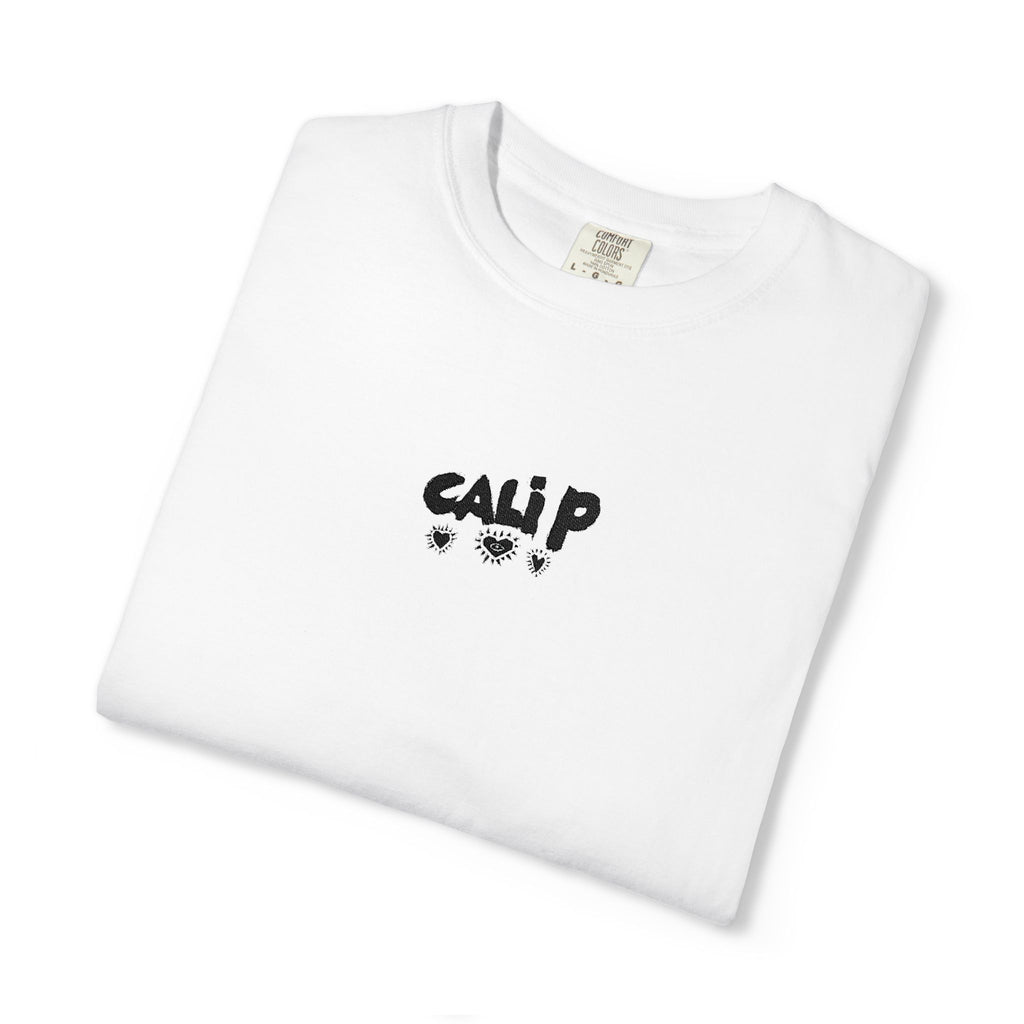 Cali P Signature Embroidered Garment-Dyed T-Shirt