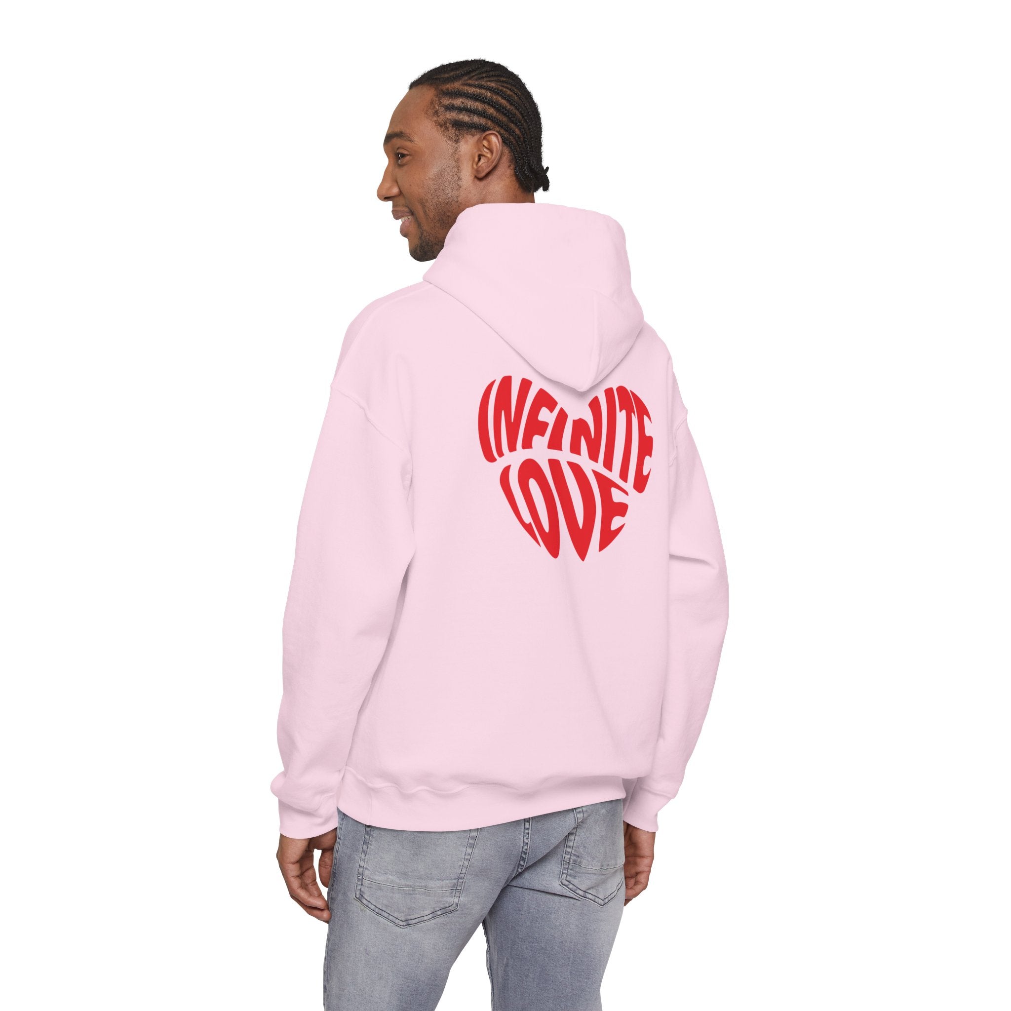 Cali P hearts front, Infinite Love heart back Hoodie | Pullover Sweatshirt