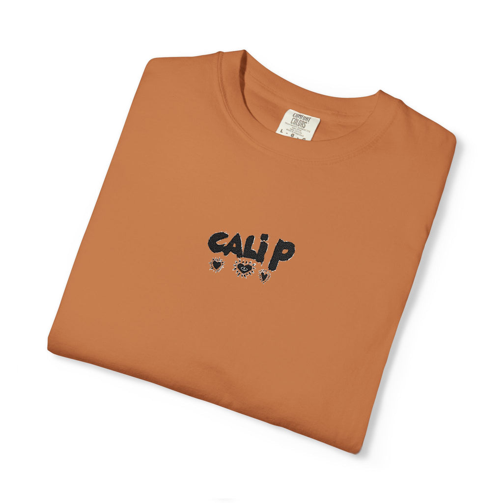 Cali P Signature Embroidered Garment-Dyed T-Shirt