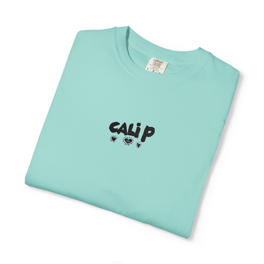 Cali P Signature Embroidered Garment-Dyed T-Shirt