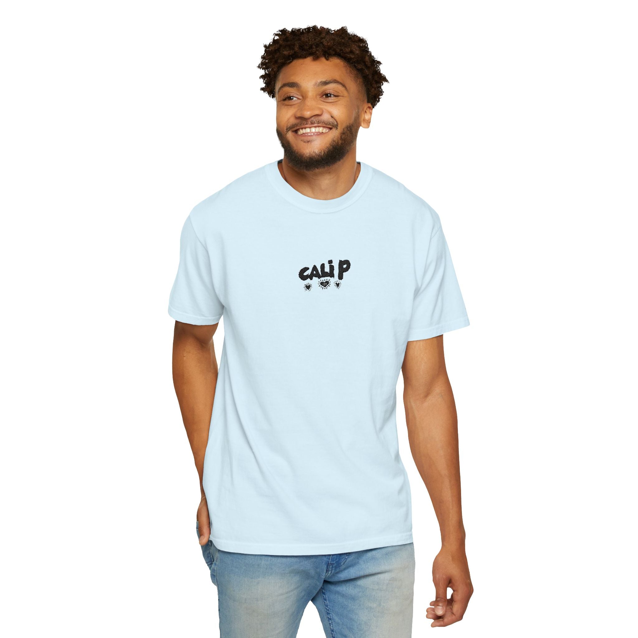 Cali P Signature Embroidered Garment-Dyed T-Shirt