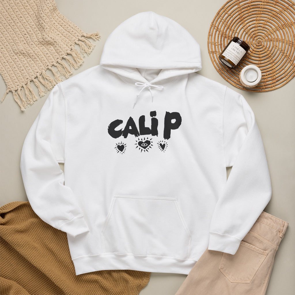 Cali P hearts front, Infinite Love heart back Hoodie | Pullover Sweatshirt