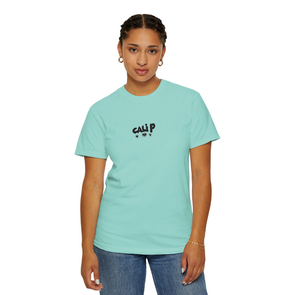 Cali P Signature Embroidered Garment-Dyed T-Shirt