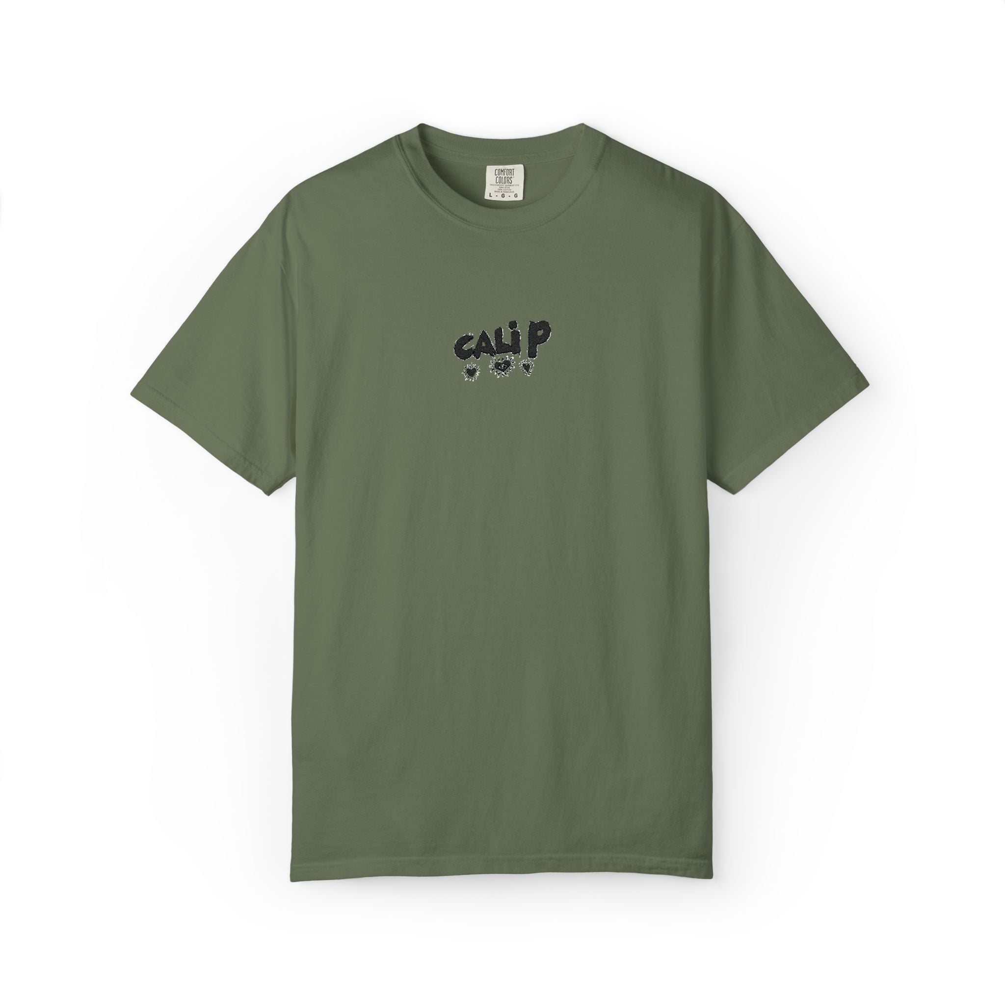 Cali P Signature Embroidered Garment-Dyed T-Shirt