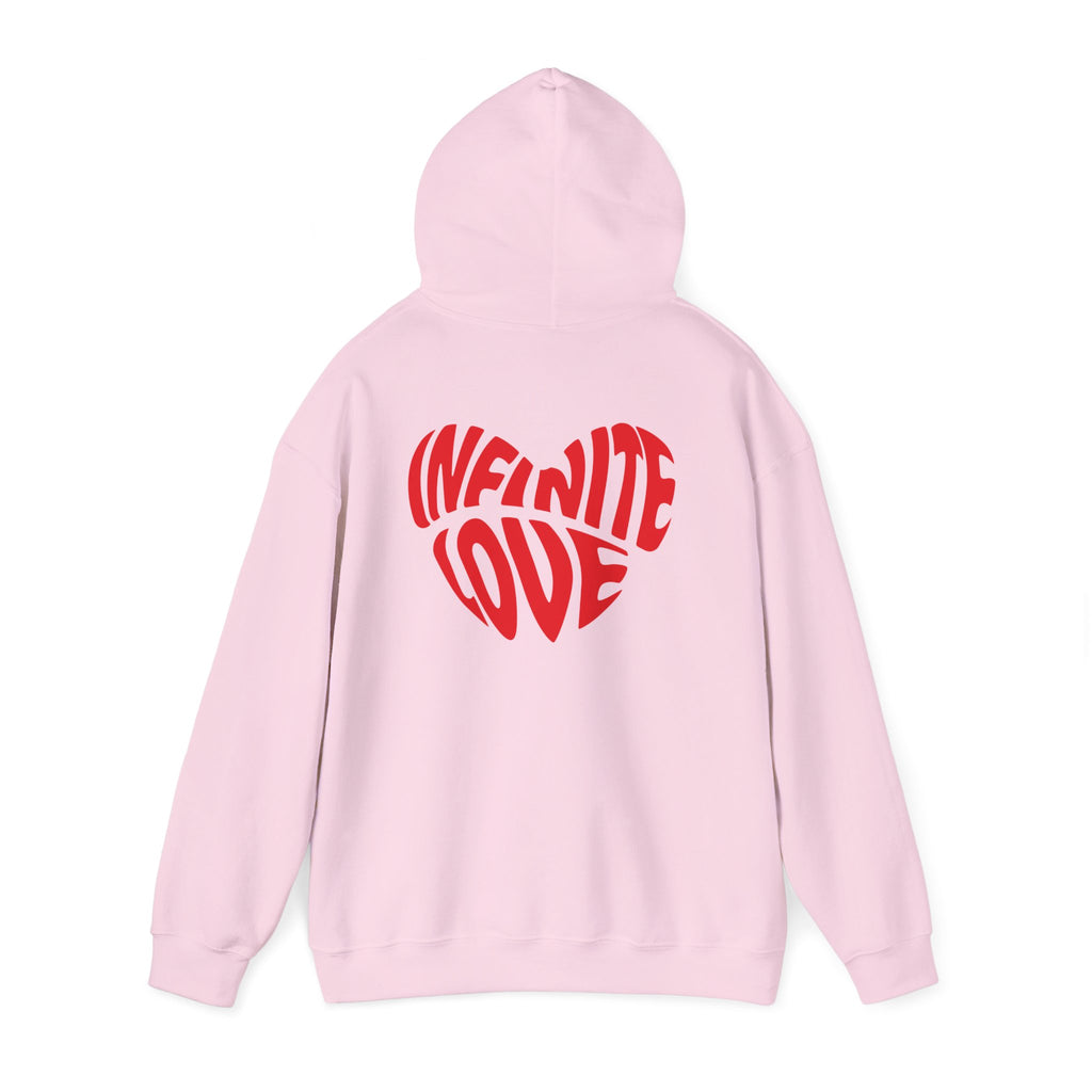 Cali P hearts front, Infinite Love heart back Hoodie | Pullover Sweatshirt