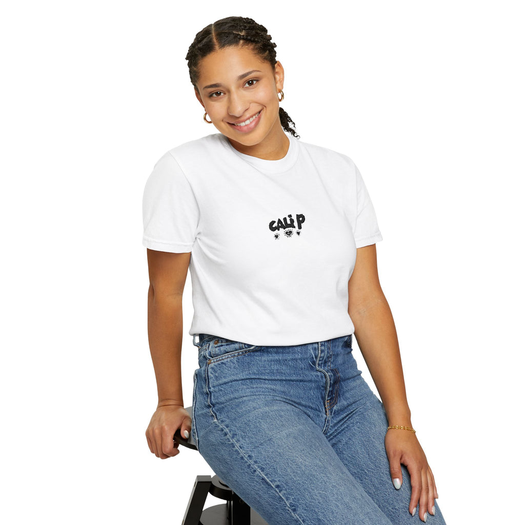 Cali P Signature Embroidered Garment-Dyed T-Shirt