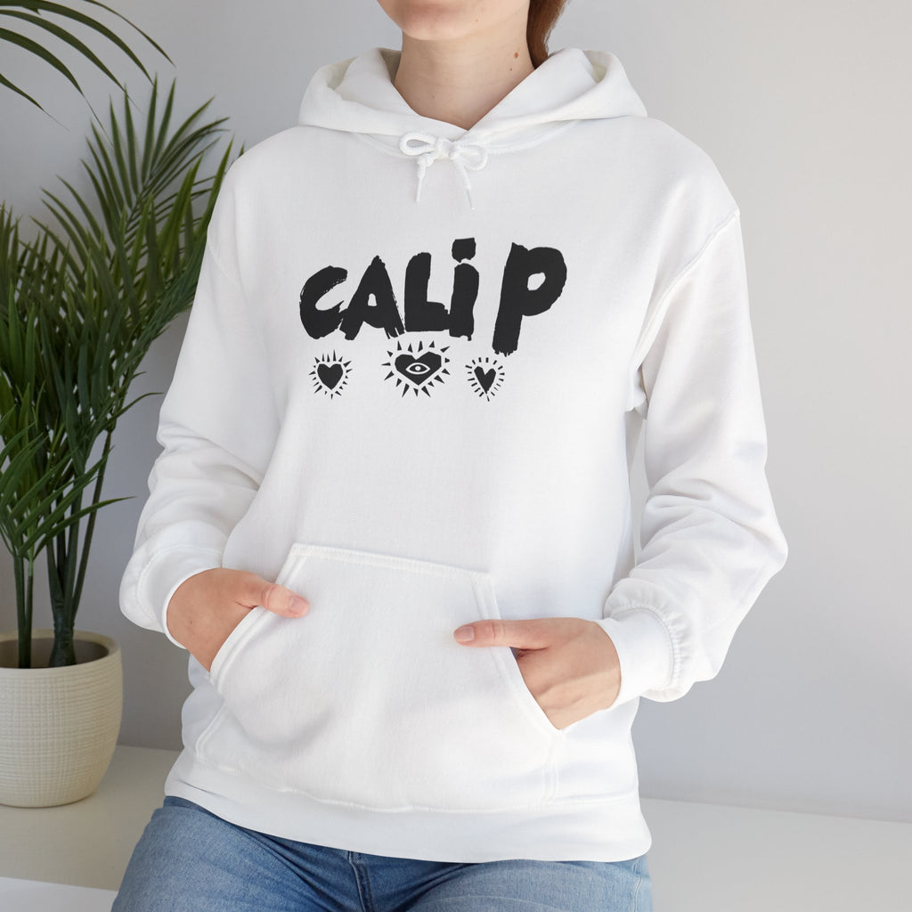 Cali P hearts front, Infinite Love heart back Hoodie | Pullover Sweatshirt