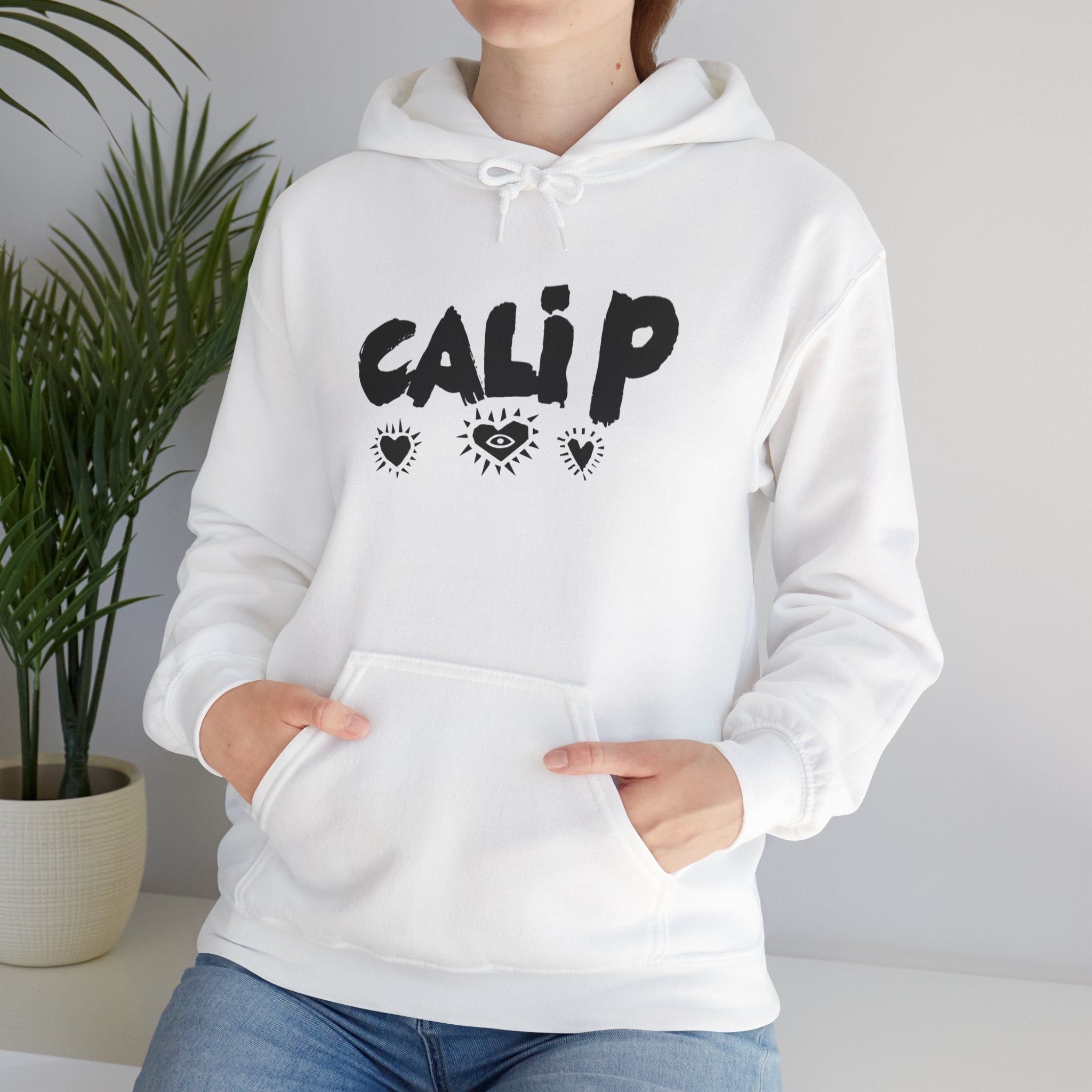 Cali P hearts front, Infinite Love heart back Hoodie | Pullover Sweatshirt