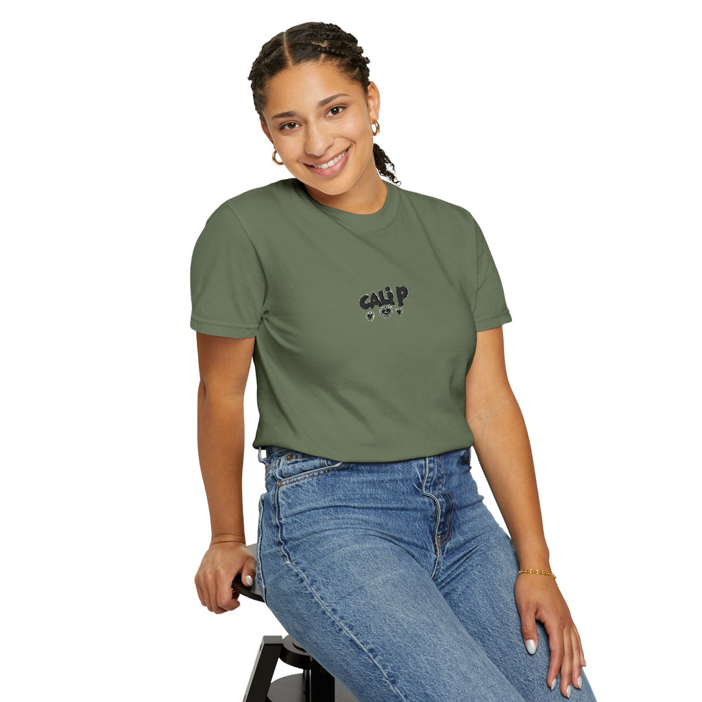 Cali P Signature Embroidered Garment-Dyed T-Shirt