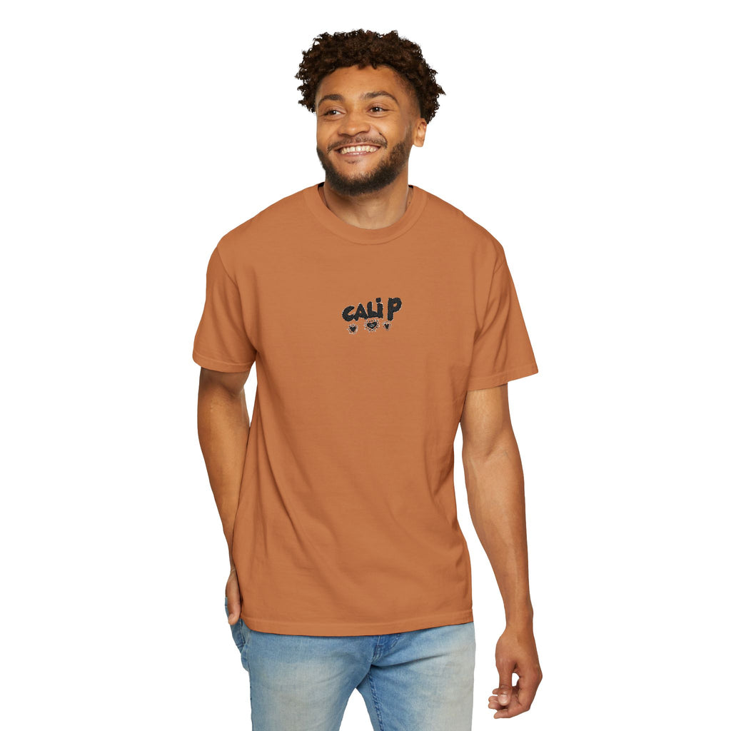 Cali P Signature Embroidered Garment-Dyed T-Shirt