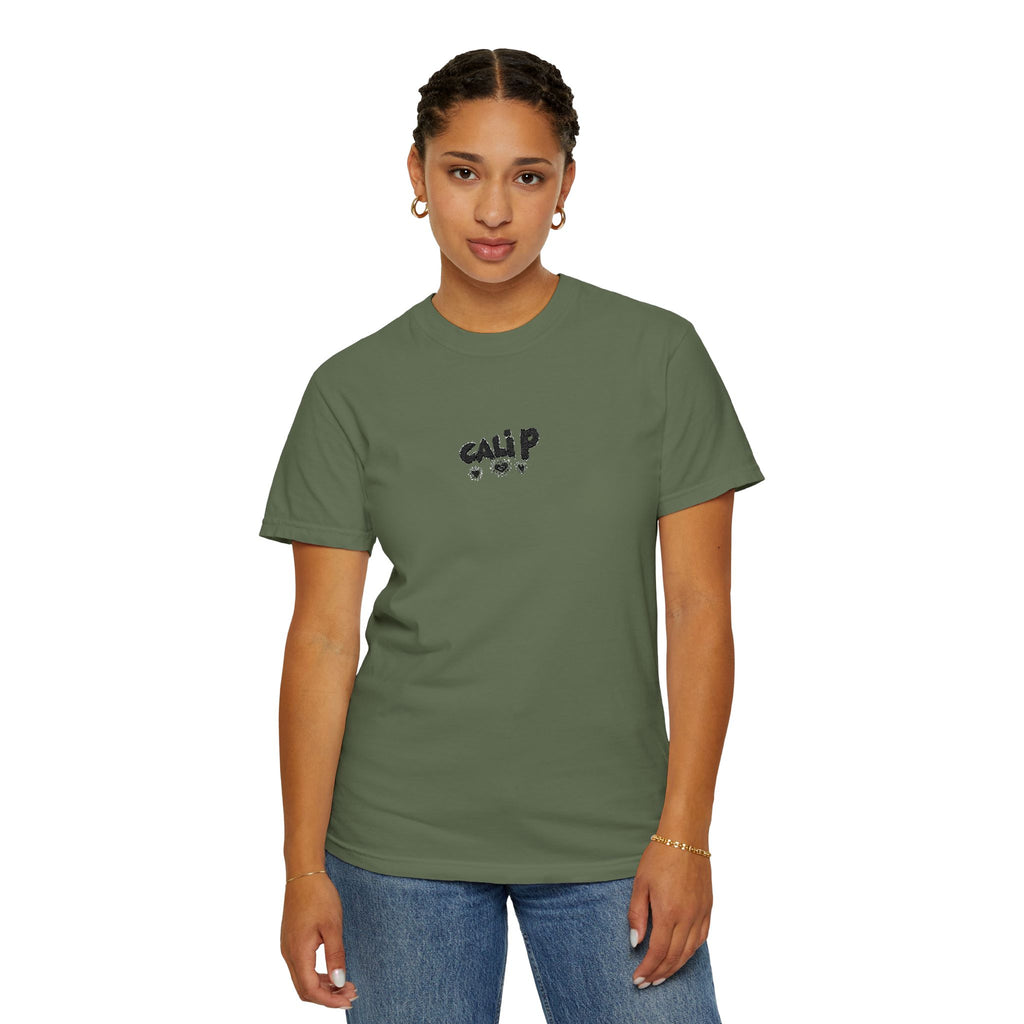 Cali P Signature Embroidered Garment-Dyed T-Shirt