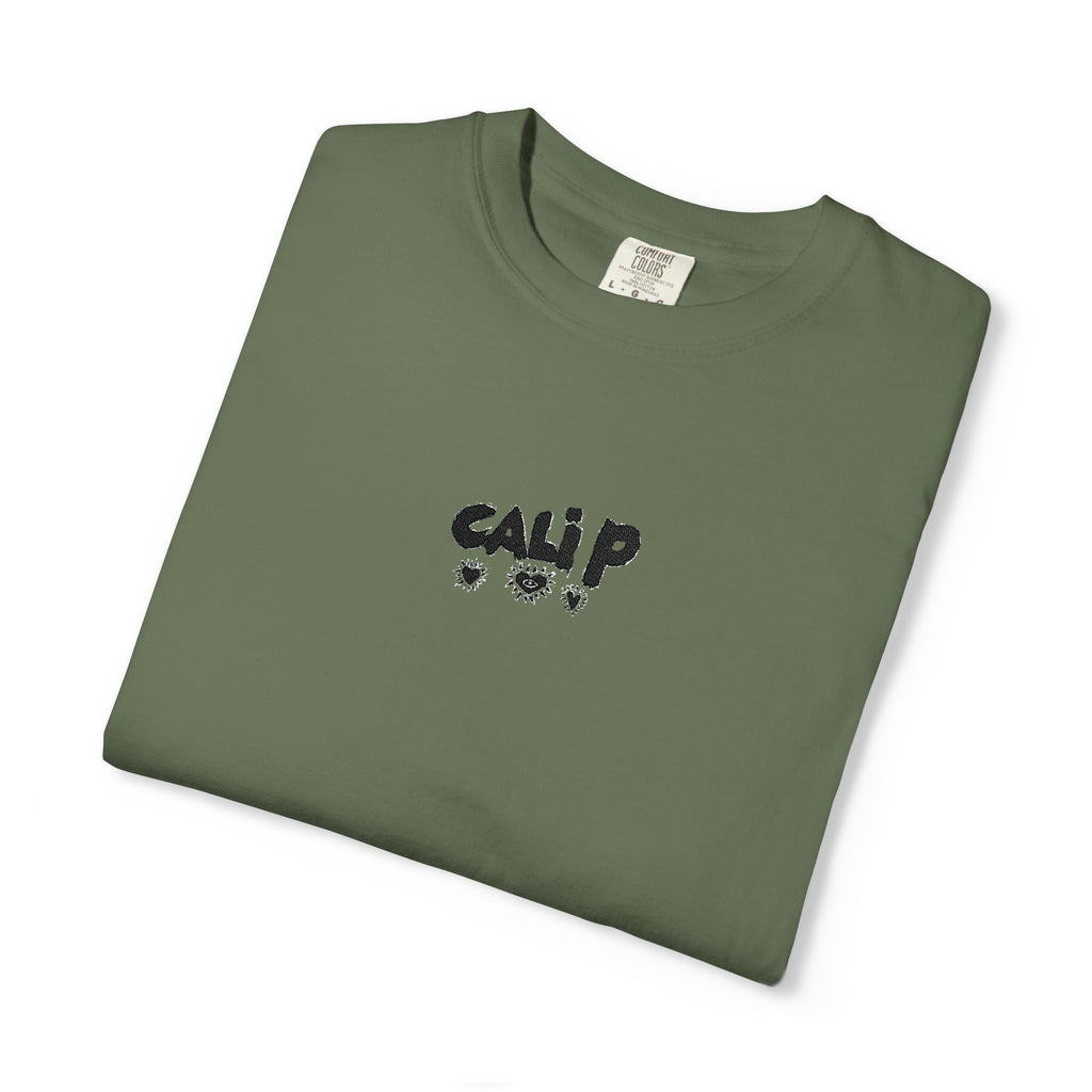 Cali P Signature Embroidered Garment-Dyed T-Shirt