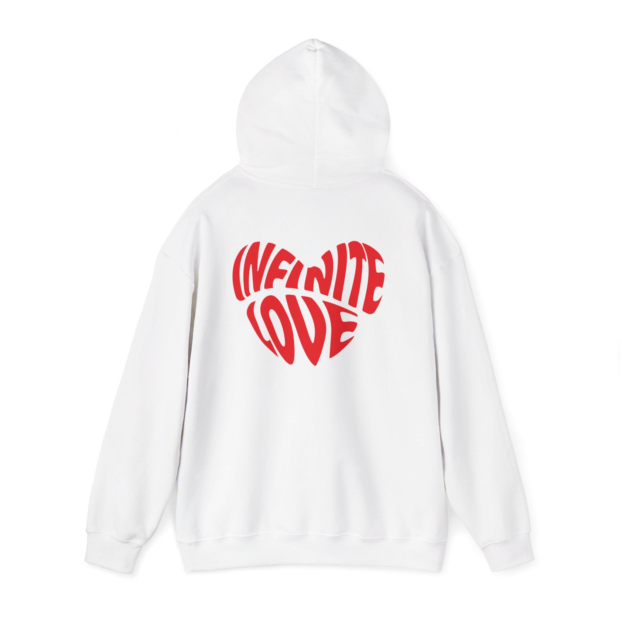 Cali P hearts front, Infinite Love heart back Hoodie | Pullover Sweatshirt
