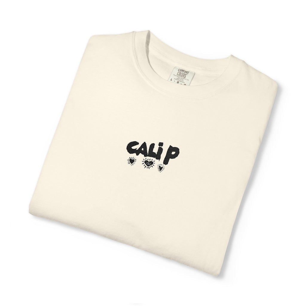 Cali P Signature Embroidered Garment-Dyed T-Shirt