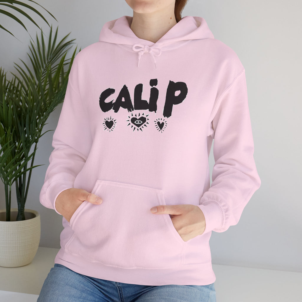 Cali P hearts front, Infinite Love heart back Hoodie | Pullover Sweatshirt